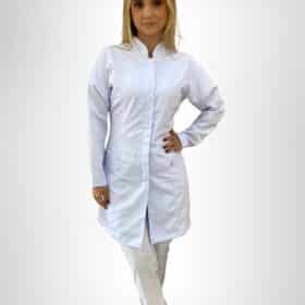 Jaleco Branco Feminino Gola Padre