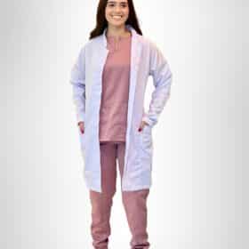 Jaleco Branco Feminino Gola Padre