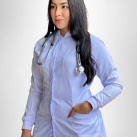 Jaleco Branco Feminino Gola Padre