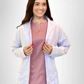 Jaleco Branco Feminino Gola Padre