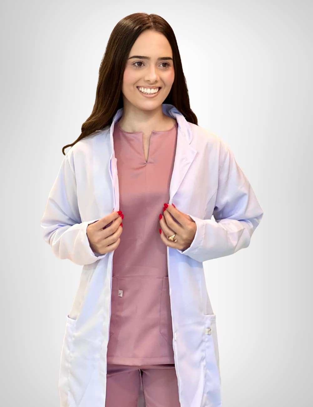 Jaleco Branco Feminino Gola Padre