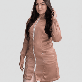 Jaleco Feminino Lidi Jogger Acetinado | Nude