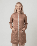 Jaleco Feminino Lidi Acetinado com Punho Jogger - Nude