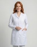 Jaleco Feminino Tradicional Gabardine - Branco