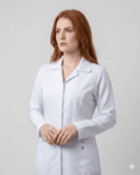 Jaleco Feminino Tradicional Gabardine - Branco