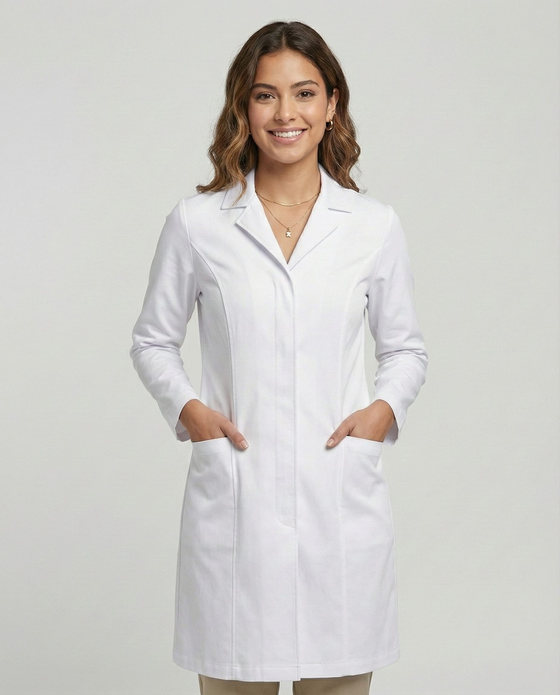 Jaleco Feminino Tradicional Gabardine - Branco
