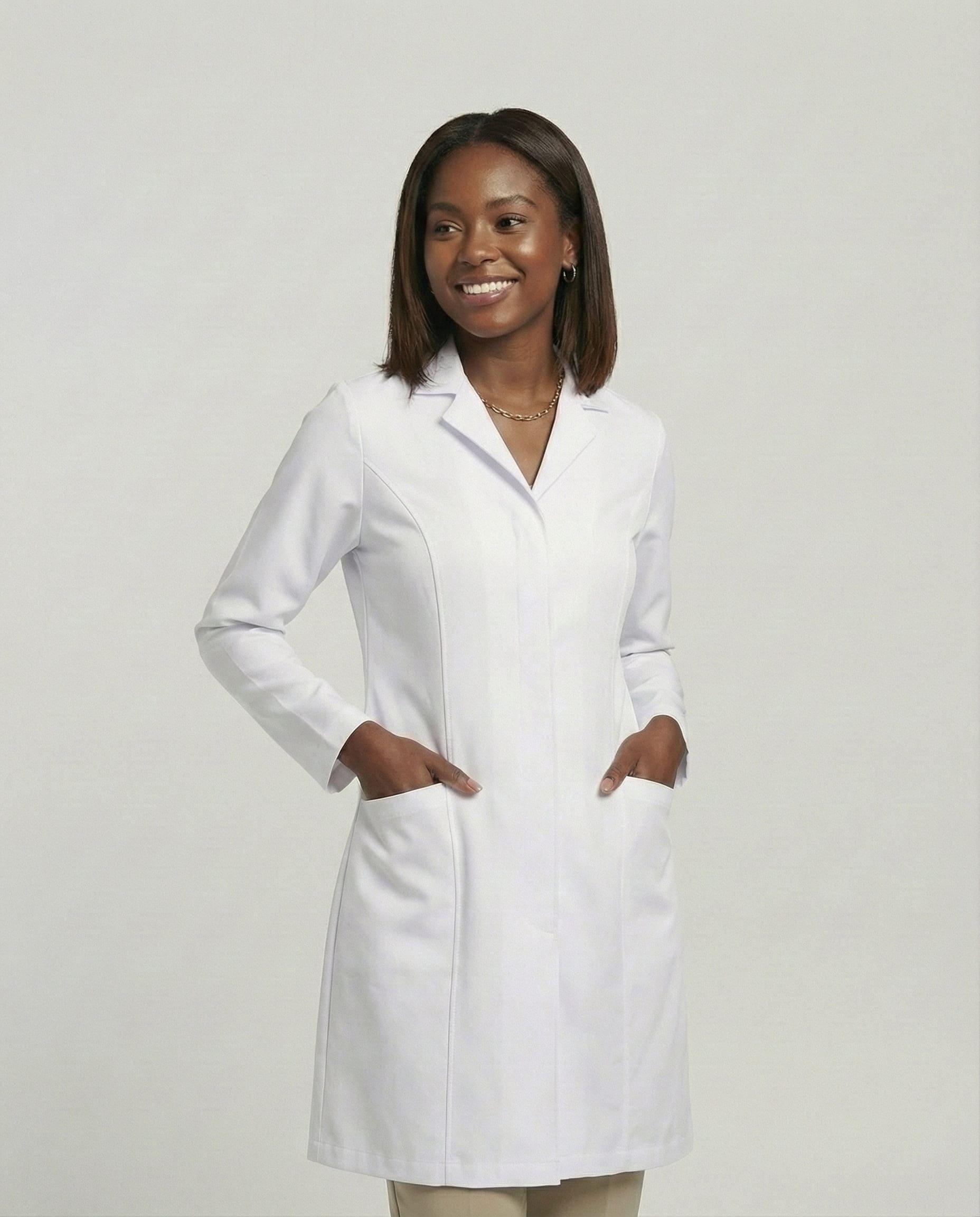 Jaleco Feminino Tradicional Gabardine - Branco