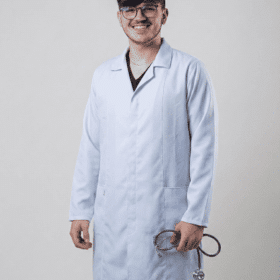 Jaleco Masculino Tradicional Gabardine | Branco