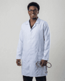 Jaleco Masculino Tradicional Gabardine - Branco