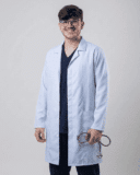 Jaleco Masculino Tradicional Gabardine - Branco