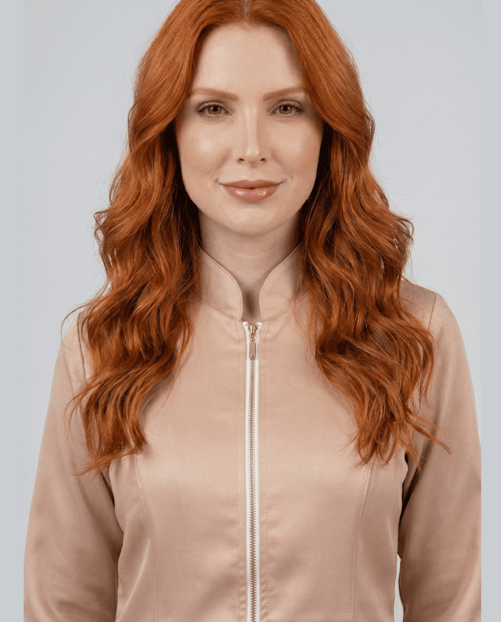 Jaleco Feminino Lidi Acetinado - Nude Rosê