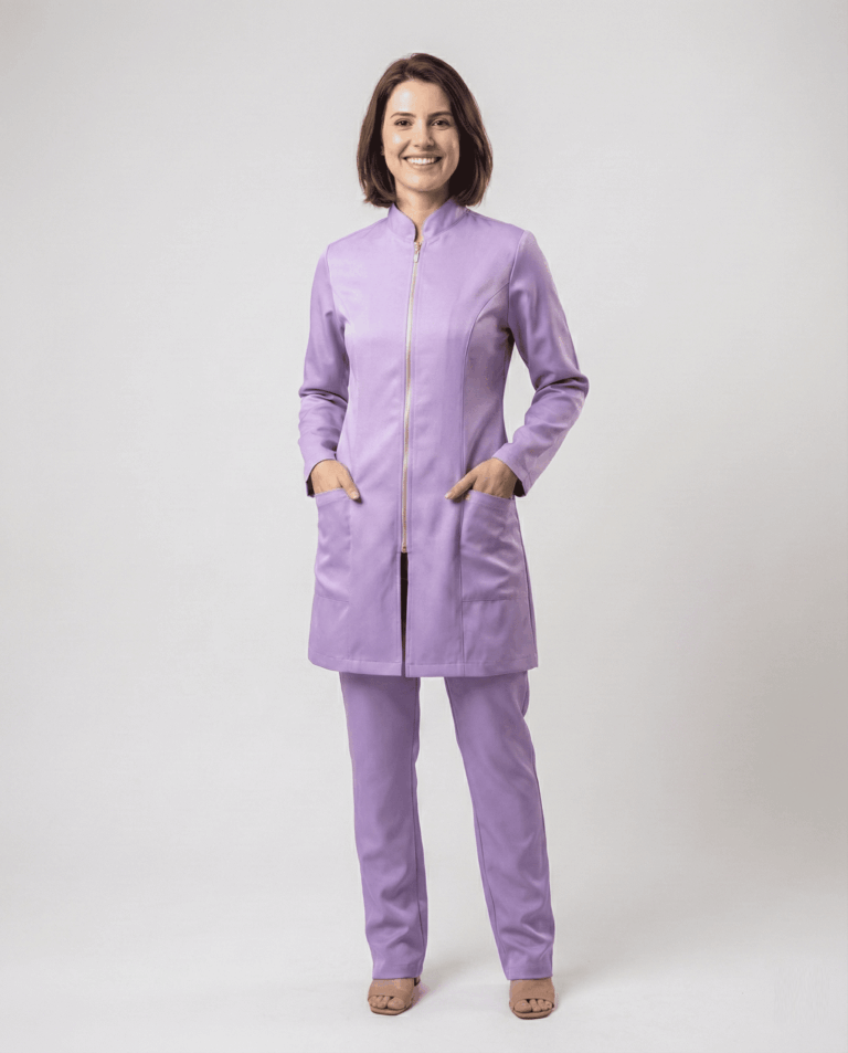 Jaleco Feminino Lidi Gabardine - Lavanda