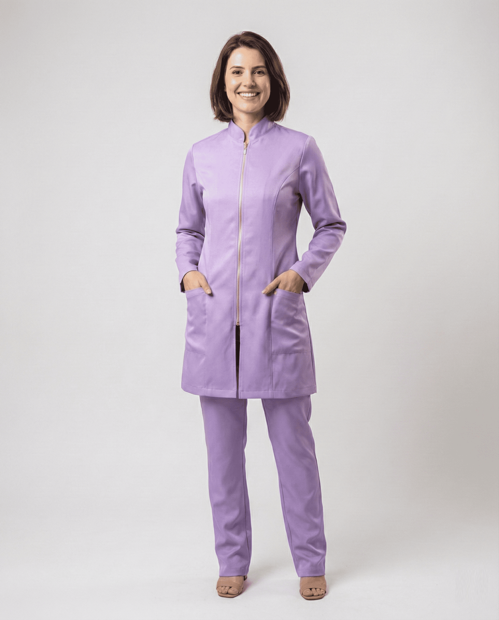 Jaleco Feminino Lidi Gabardine - Lavanda