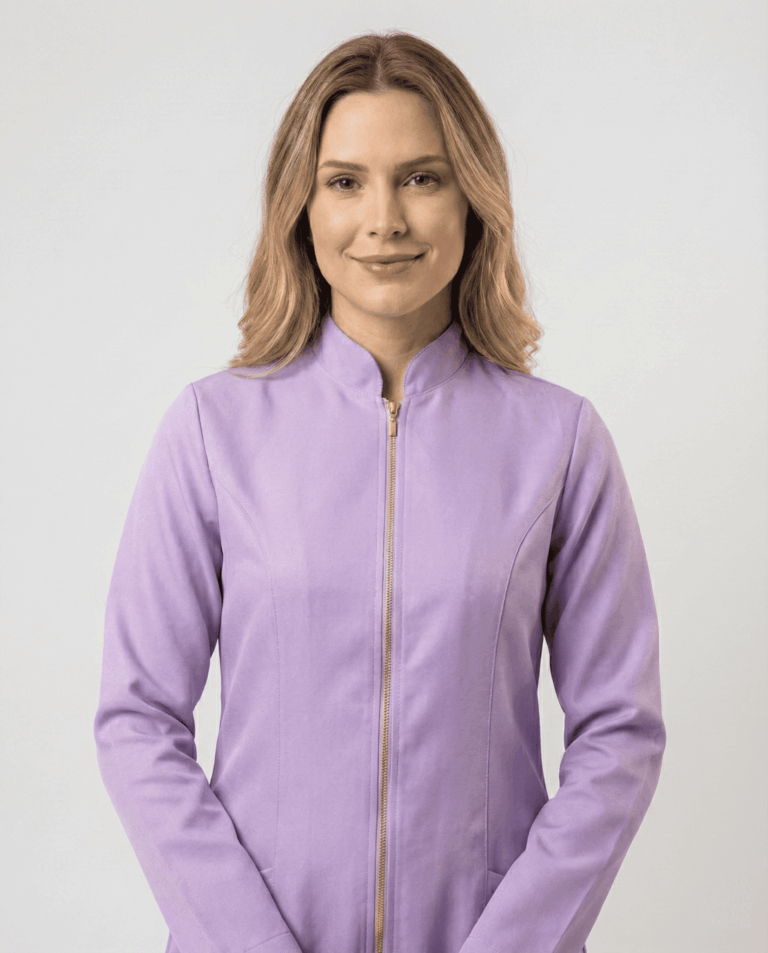 Jaleco Feminino Lidi Gabardine - Lavanda