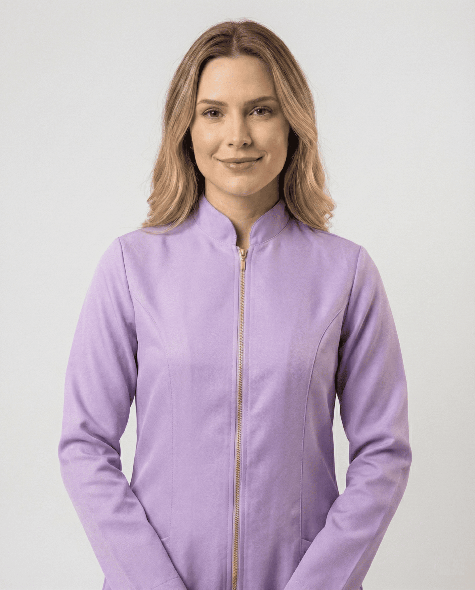 Jaleco Feminino Lidi Gabardine - Lavanda