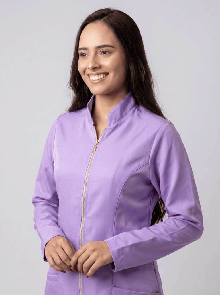 Jaleco Feminino Lidi Gabardine - Lavanda