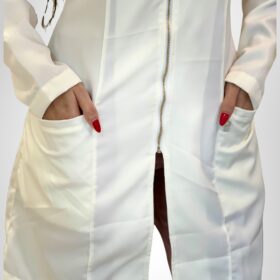 Jaleco Feminino Lidi Gabardine – Branco Neve