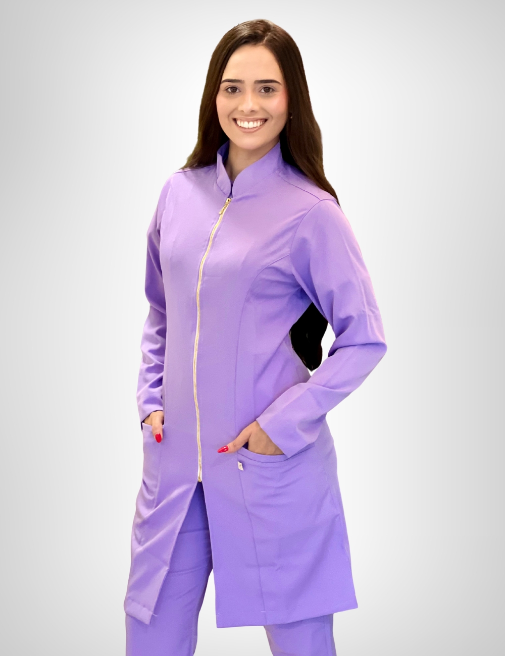Jaleco Feminino Lidi Gabardine – Lilás