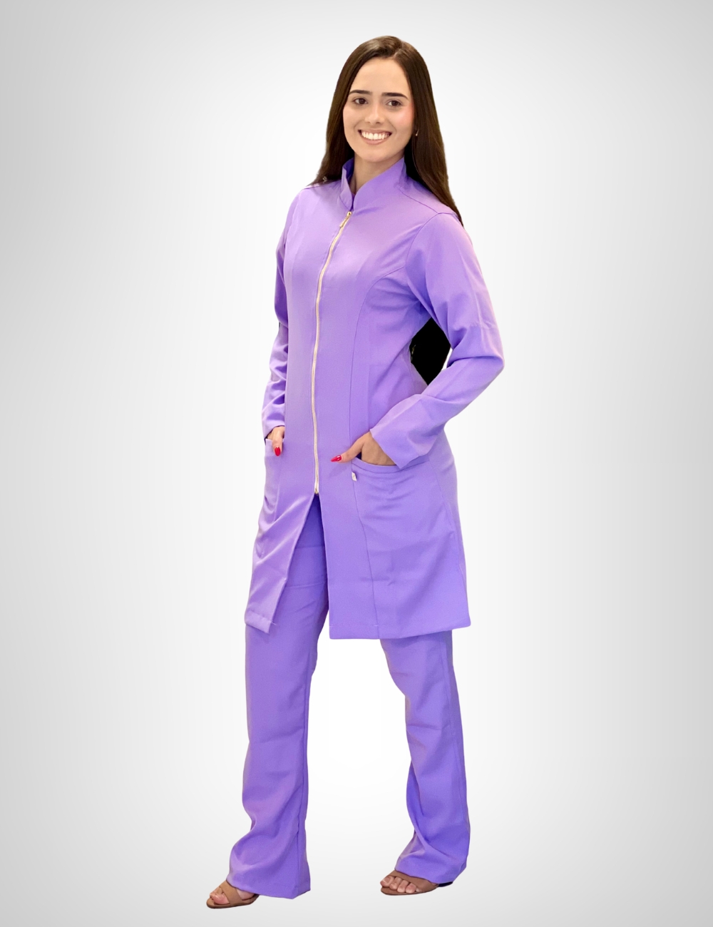 Jaleco Feminino Lidi Gabardine – Lilás