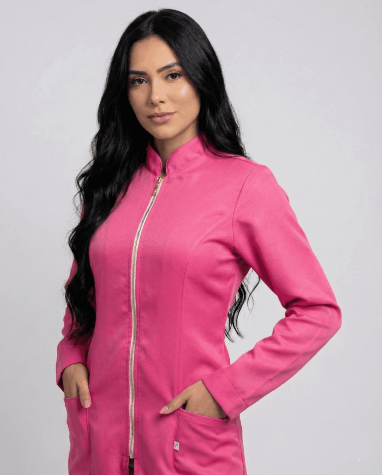 Jaleco Feminino Lidi Two Way - Rosa Pink
