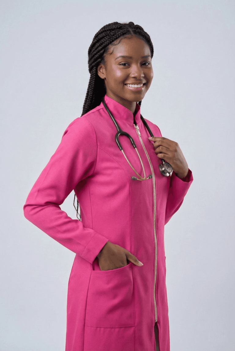 Jaleco Feminino Lidi Two Way - Rosa Pink