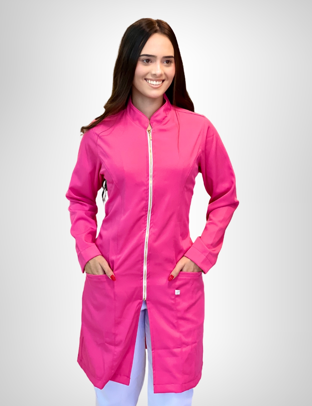 Jaleco Feminino Lidi Two Way – Rosa Pink
