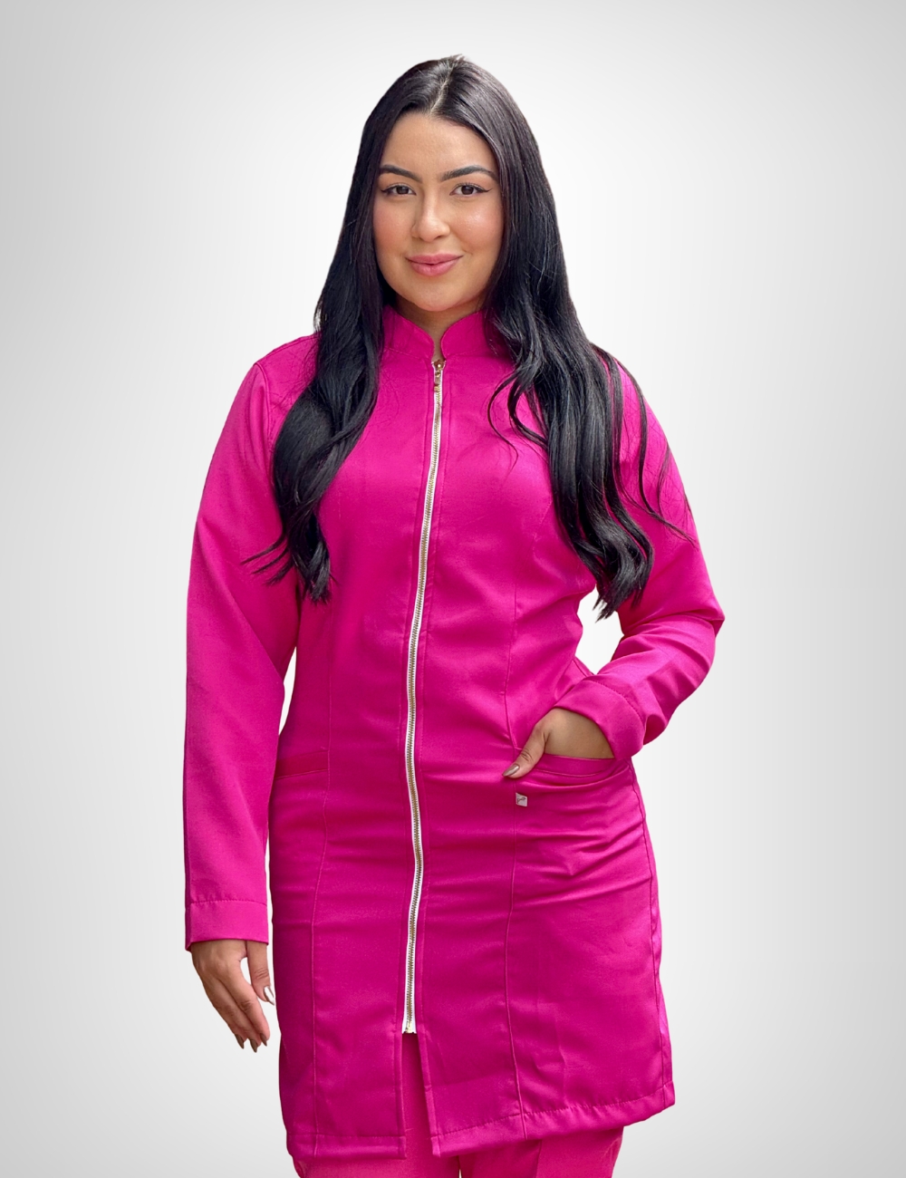 Jaleco Feminino Lidi Two Way – Rosa Pink