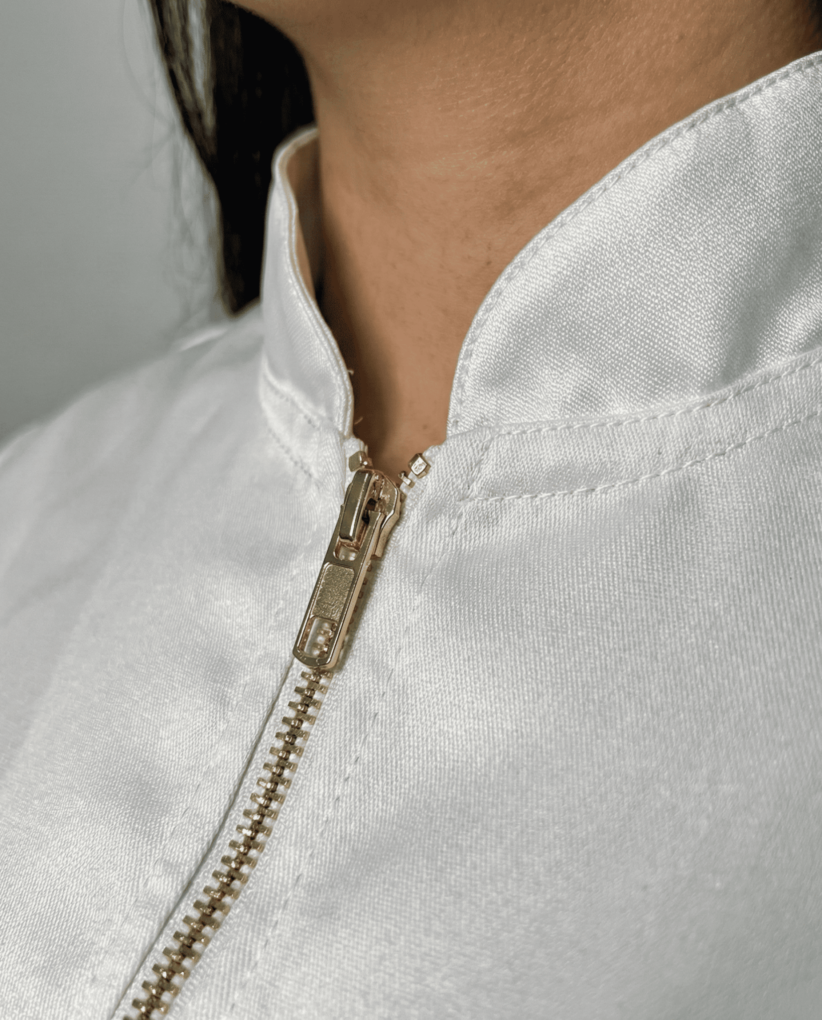 Jaleco Feminino Nativ Acetinado - Branco