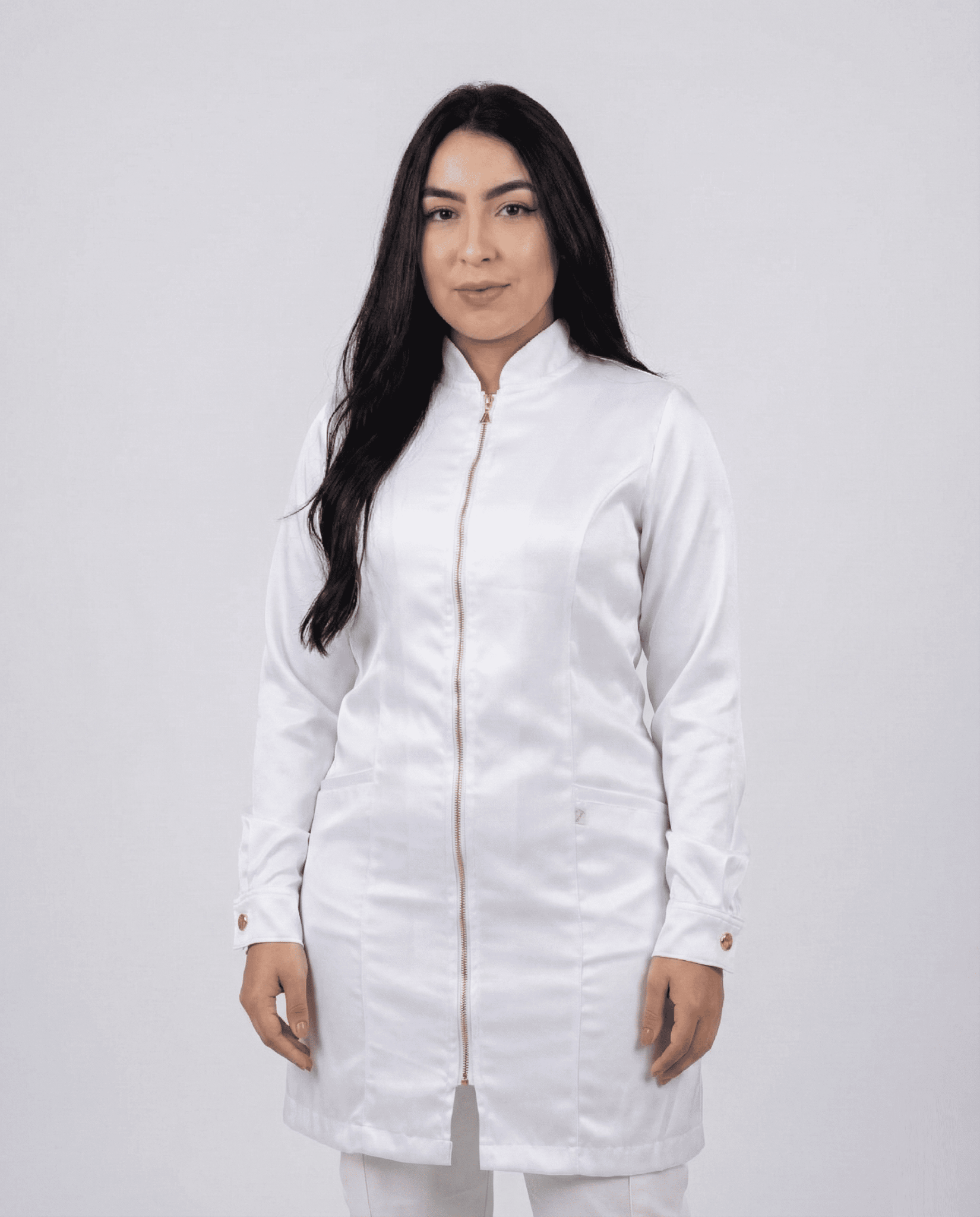 Jaleco Feminino Nativ Acetinado - Branco