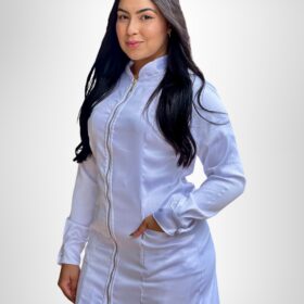 Jaleco Feminino Nativ Acetinado – Branco
