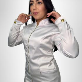 Jaleco Feminino Nativ Acetinado – Branco