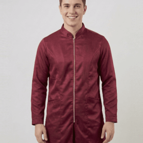 Jaleco Masculino MedStyle Acetinado | Vinho