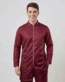 Jaleco Masculino MedStyle Acetinado - Vinho