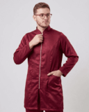 Jaleco Masculino MedStyle Acetinado - Vinho