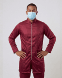 Jaleco Masculino MedStyle Acetinado - Vinho