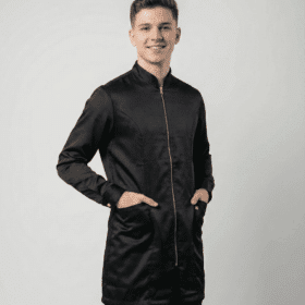 Jaleco Masculino Nativ Acetinado | Preto