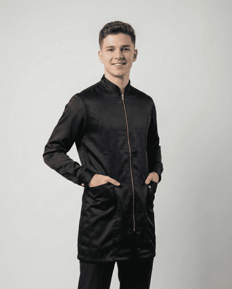 Jaleco Masculino Nativ Acetinado - Preto