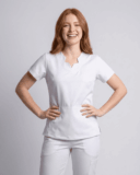 Scrub Feminino Aura Gabardine - Branco