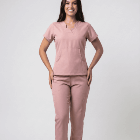 Scrub Feminino Aura Jogger Gabardine | Rosa Chá
