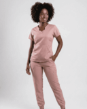 Scrub Feminino Aura Gabardine - Rosa Chá
