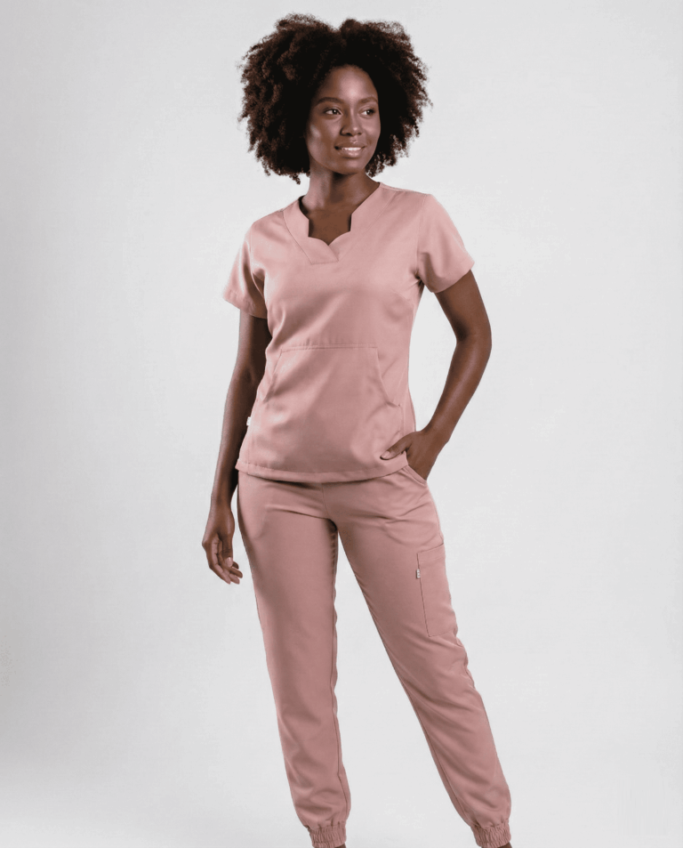 Scrub Feminino Aura Gabardine - Rosa Chá