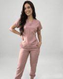Scrub Feminino Aura Gabardine - Rosa Chá