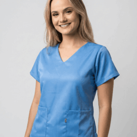 Scrub Feminino Lala Gabardine | Azul Serenity