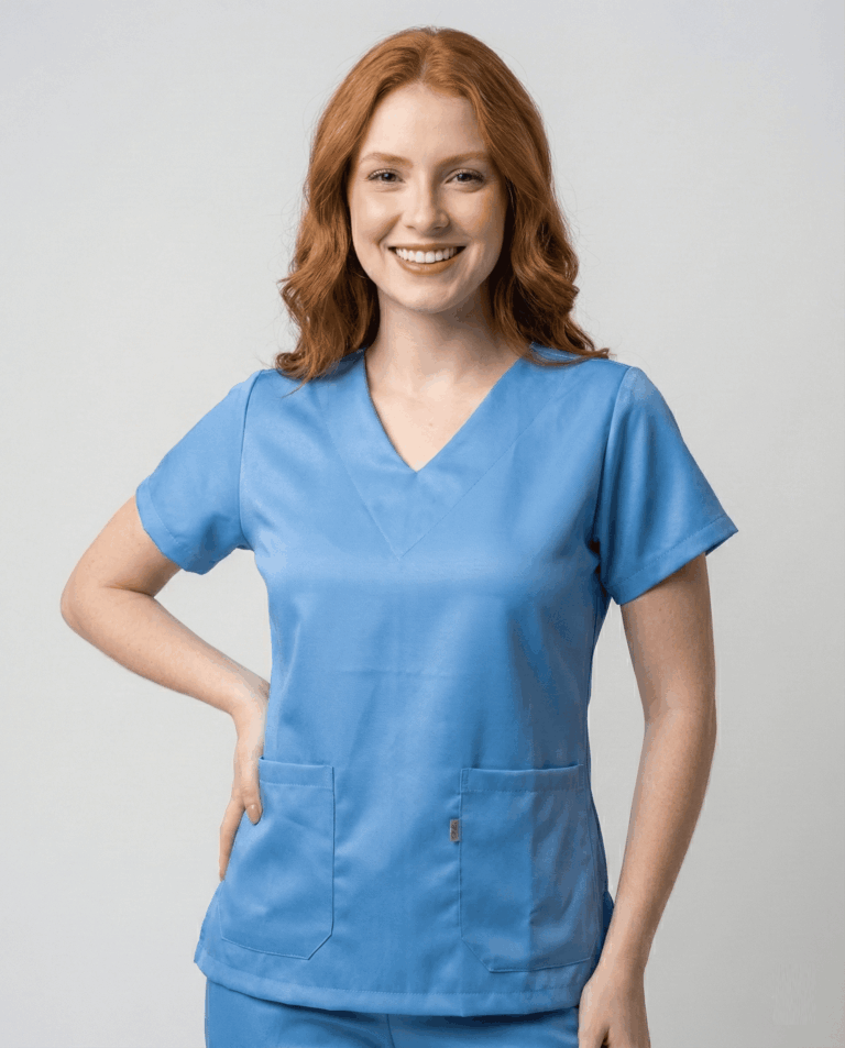 Scrub Feminino Lala Gabardine - Azul Serenity