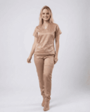 Scrub Feminino Lume Acetinado - Champanhe