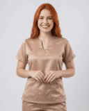 Scrub Feminino Lume Acetinado - Champanhe