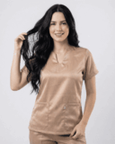 Scrub Feminino Lume Acetinado - Champanhe