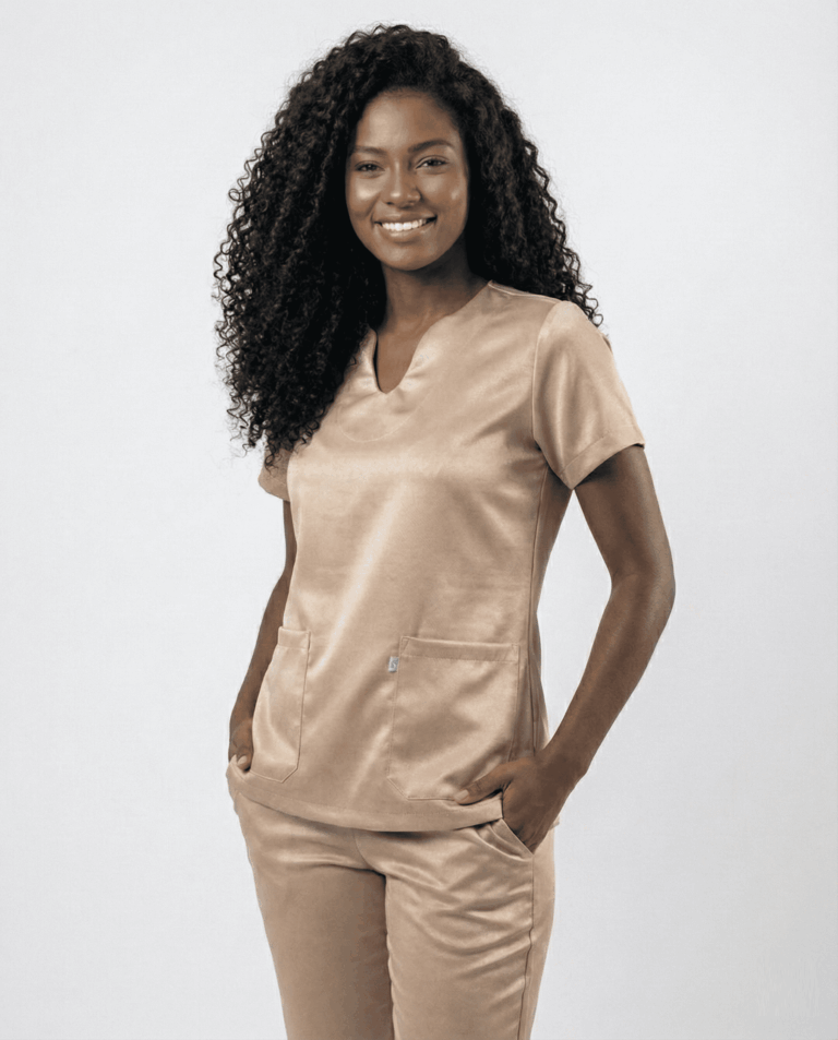 Scrub Feminino Lume Acetinado - Champanhe