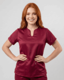 Scrub Feminino Lume Acetinado - Marsala