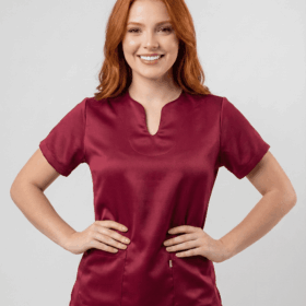 Scrub Feminino Lume Acetinado | Marsala